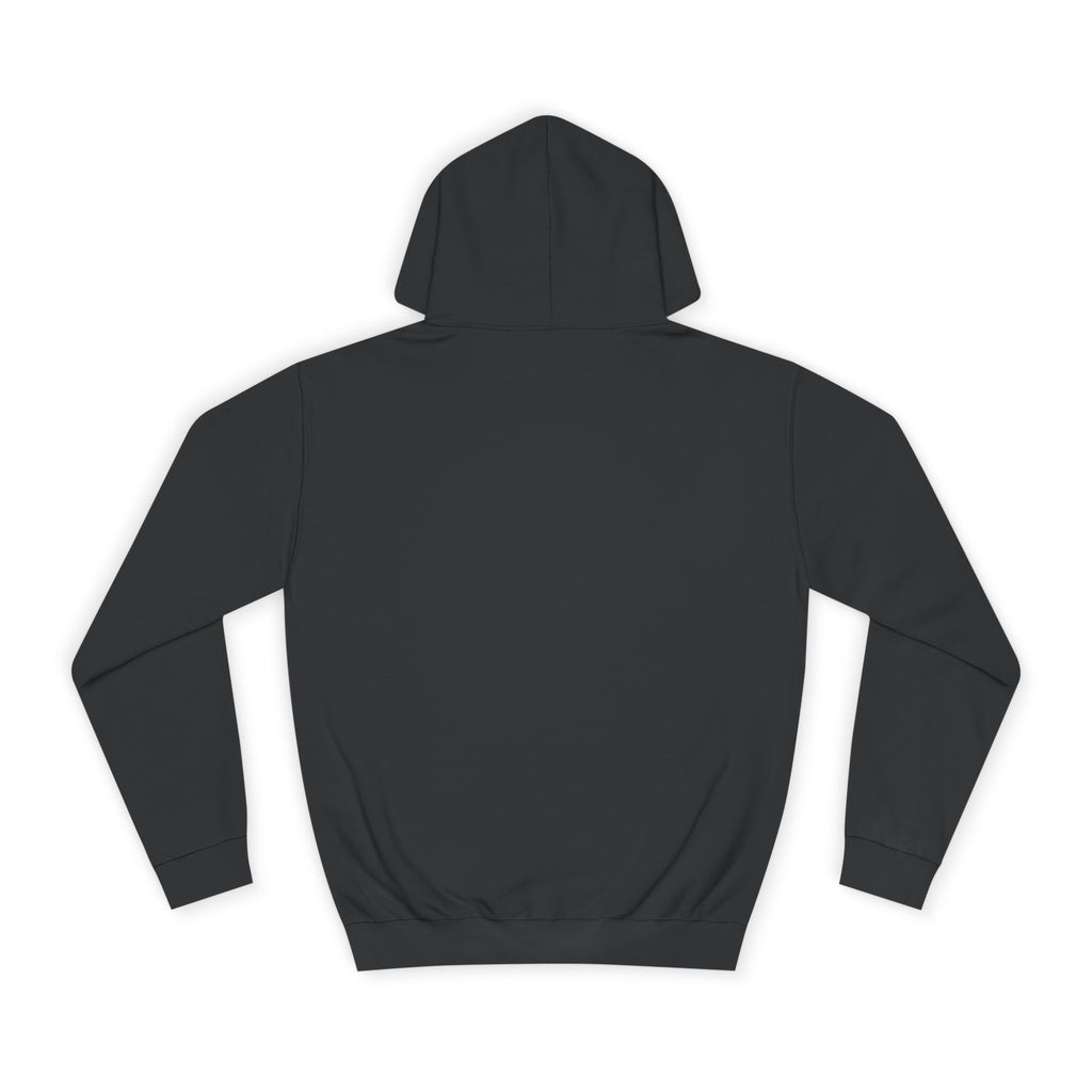 Back view of the Jet Black Fight Camp Hoodie, showing the plain back and the double-layer hood