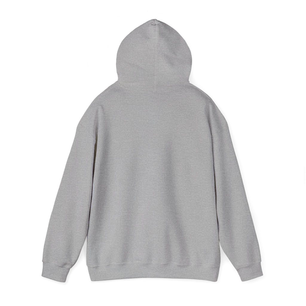 Mencity Urban Hoodie in sport grey, back view with hood up