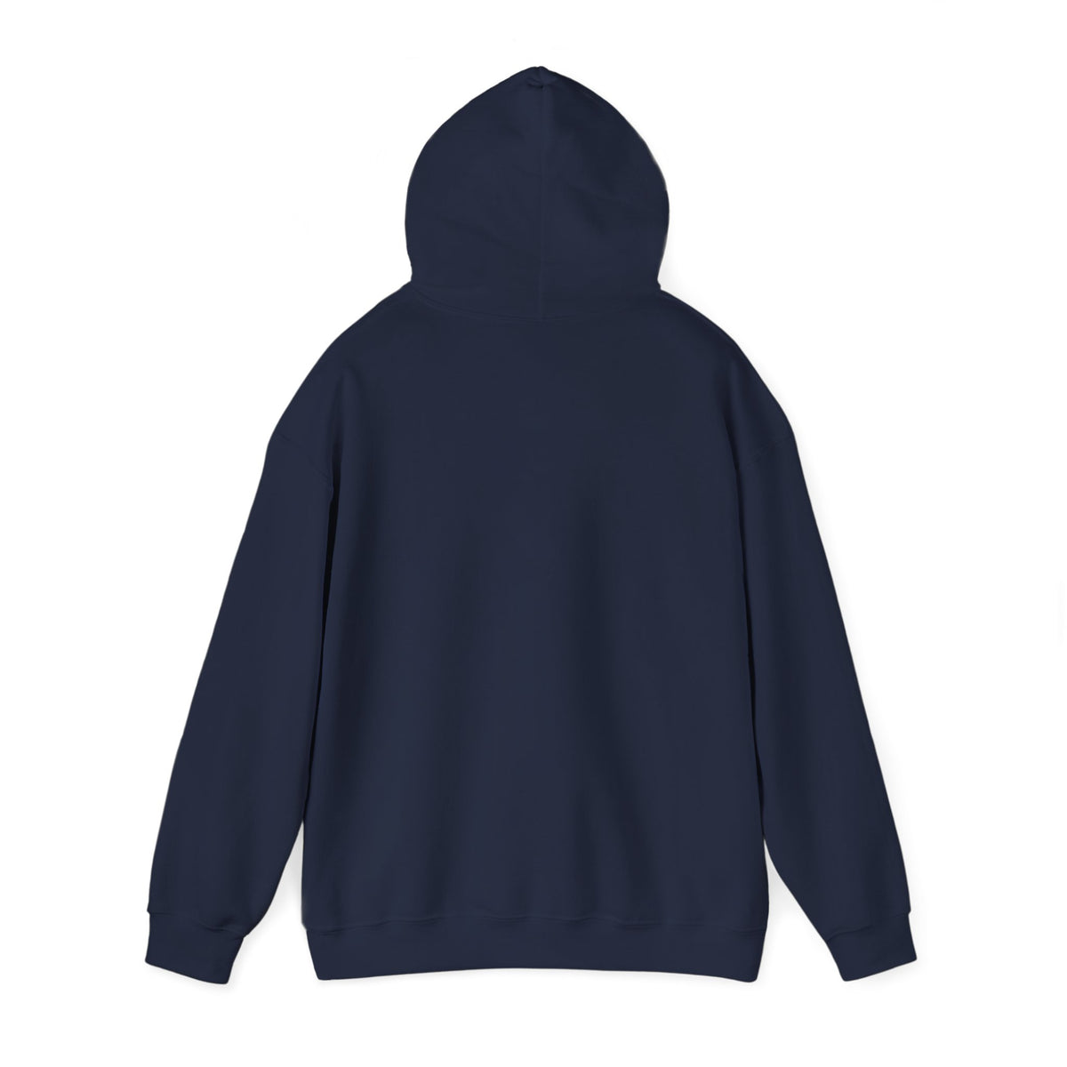 Mencity Urban Hoodie in navy, back view with hood up